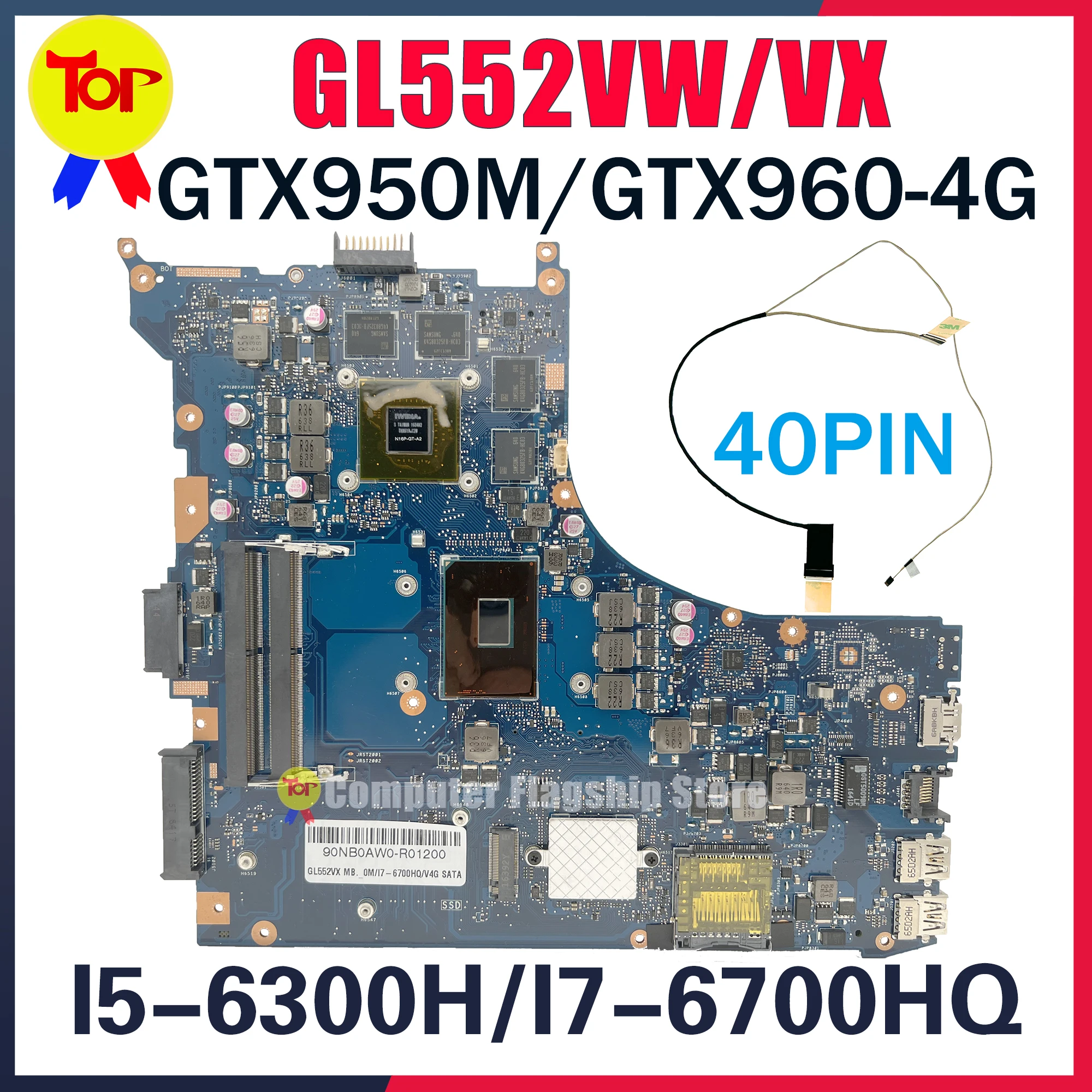 KEFUGL552VLaptopMotherboardForASUSROGGL552VWGL552VXGL552VXKI5