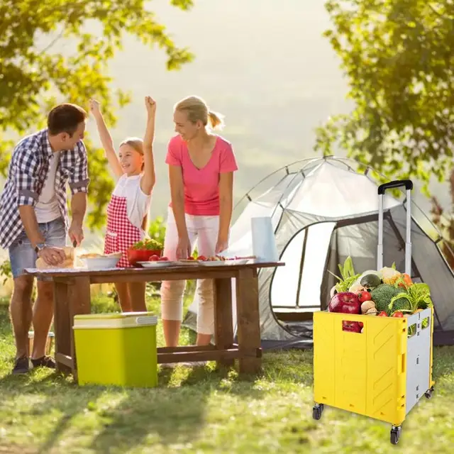 Gördülő Láda Kerekekkel Összecsukható Húzó Multifunkcionális Kézi Kocsi Teleszkópos Fogantyúval Az Utazás Mozgó Élelmiszerbolthoz - Image 2