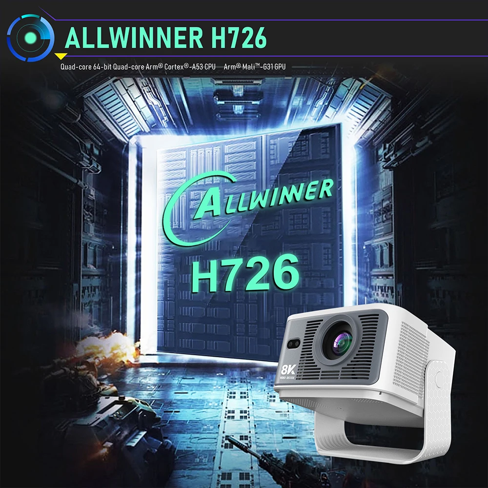 جهاز عرض Velec 900 ANSI أندرويد 14 HY350 Max 1080P...