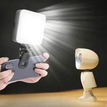 Mini luce selfie a LED portatile per iPhone Samsung iPad telefono cellulare laptop clip flash riempimento video foto luce lampada fotografica
