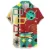 New Fashion Men's 3D Printed Shirt Summer Short Sleeve Single Row Button Loose Oversized Plant Pattern Trend 9