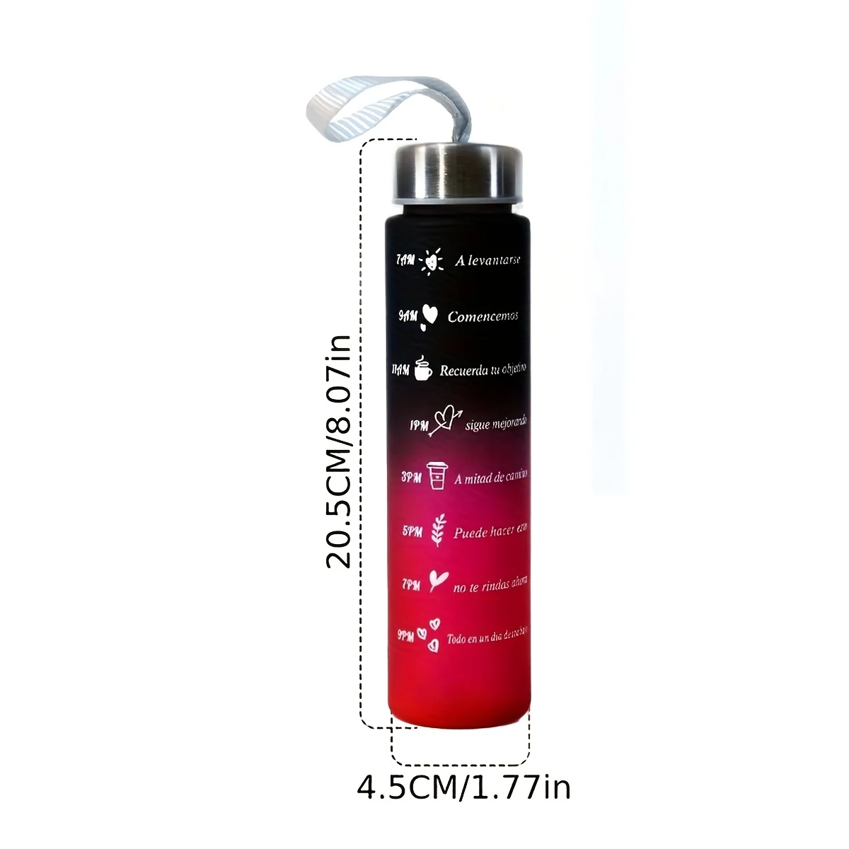 Leak-Proof 300ml Time-Marker Water Bottle – High Quality, Reusable Fitness & Sports Drink Container