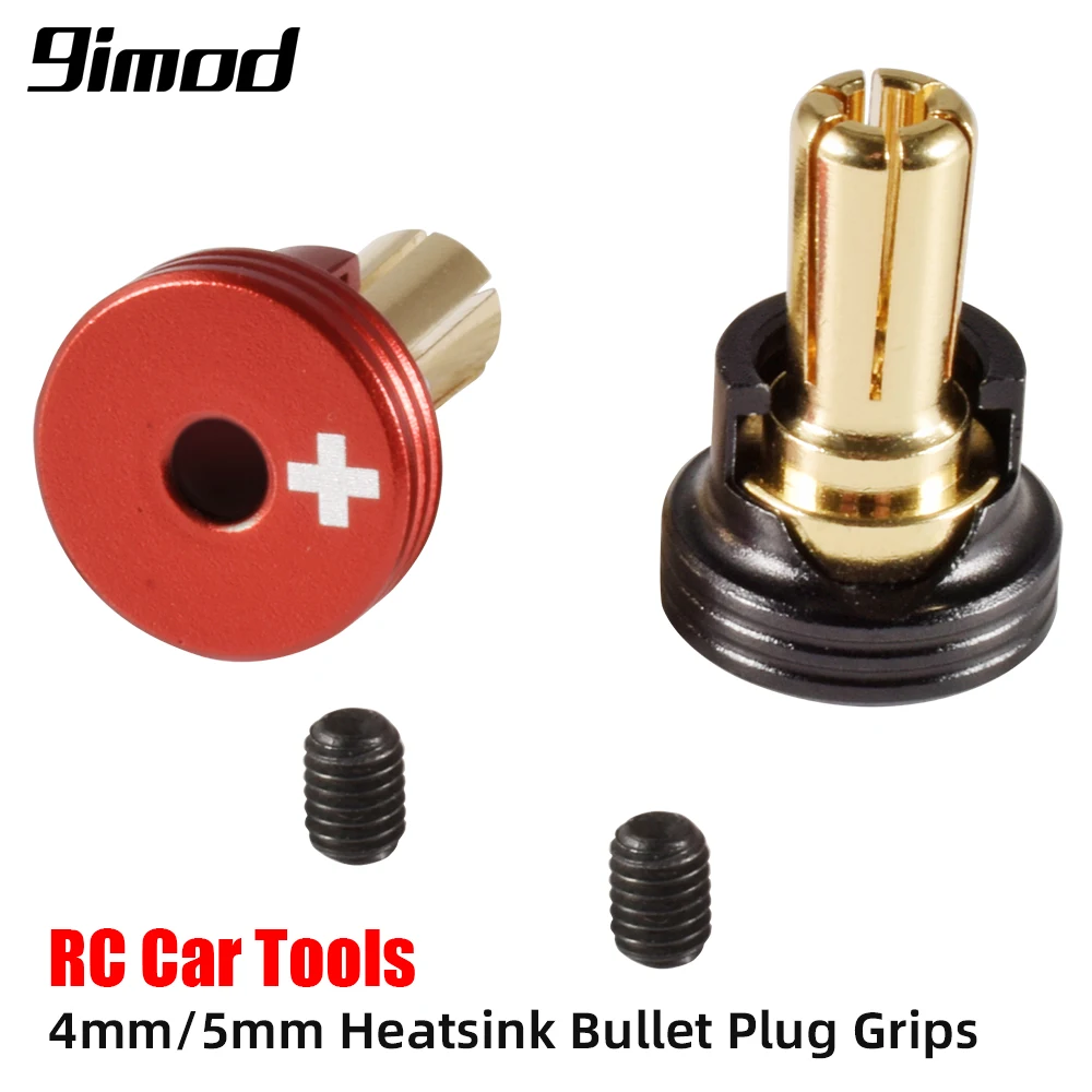 9IMOD 금속 방열판 불릿 플러그 그립, 전기 스크루 드라이버 RC 자동차 도구용 불릿 세트, 4mm, 5mm