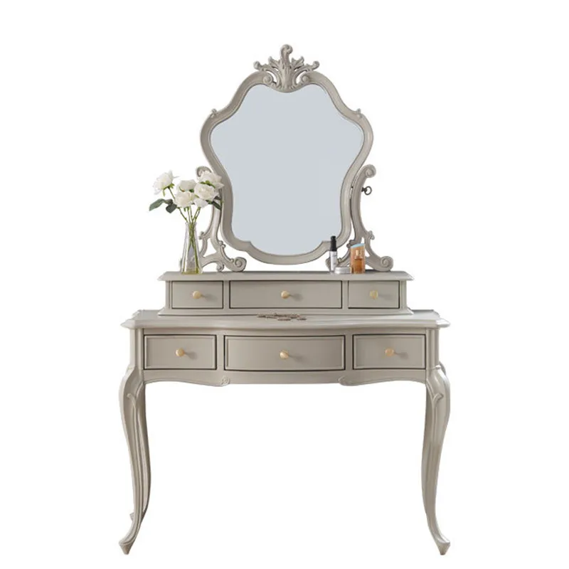 

American Luxury Home Furniture Wooden Dresser With Mirror In The Bedroom E415