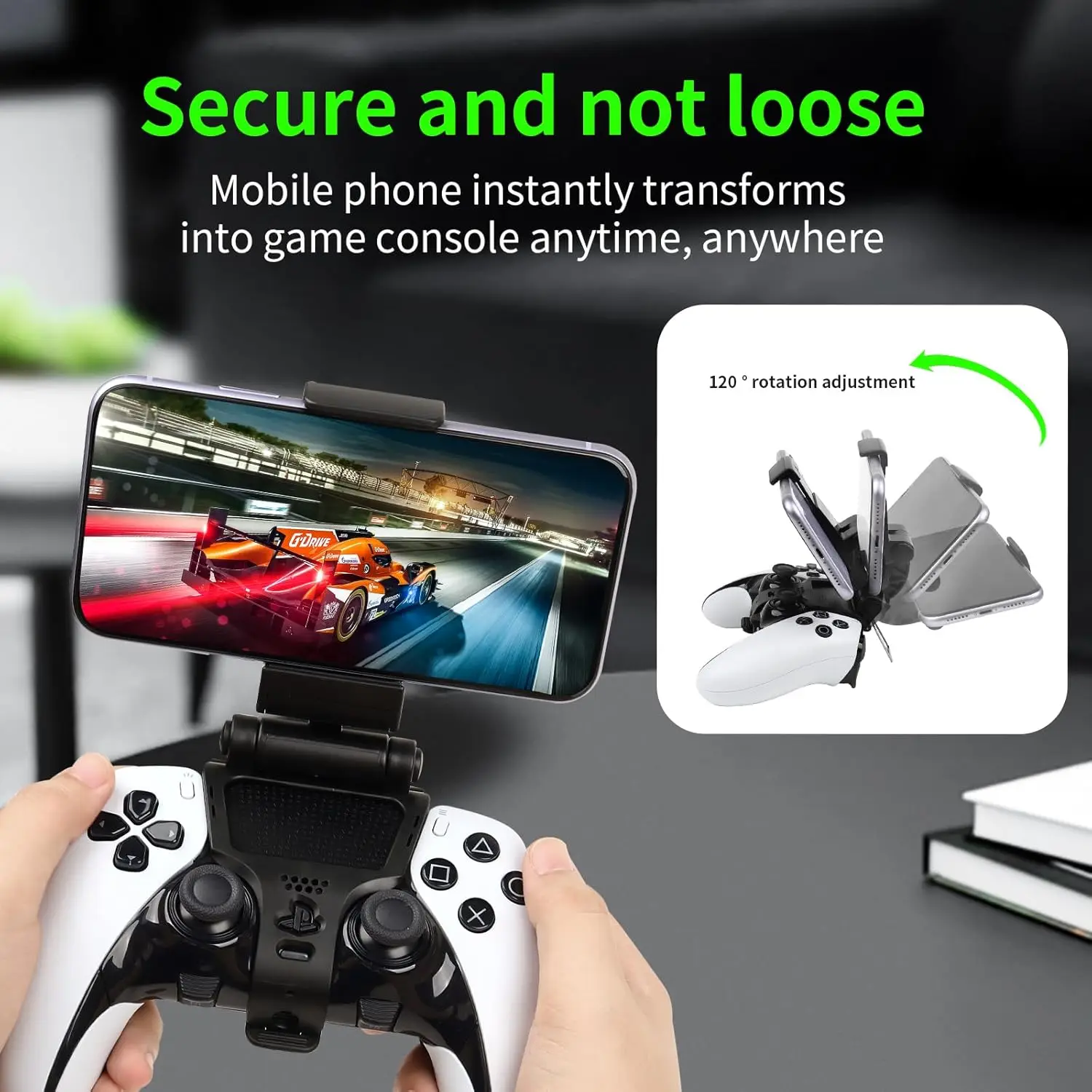 Per PS5 Dualsense Edge Elite Controller Supporto per clip per montaggio su telefono regolabile Supporto per giochi mobili Supporto per gamepad Accessori - immagine 3