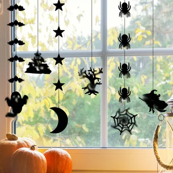 6Pcs/set Halloween Ghost Witch Hanging Pendant Decor Home Trick Or Treating Props Halloween DIY Hanging Props 2