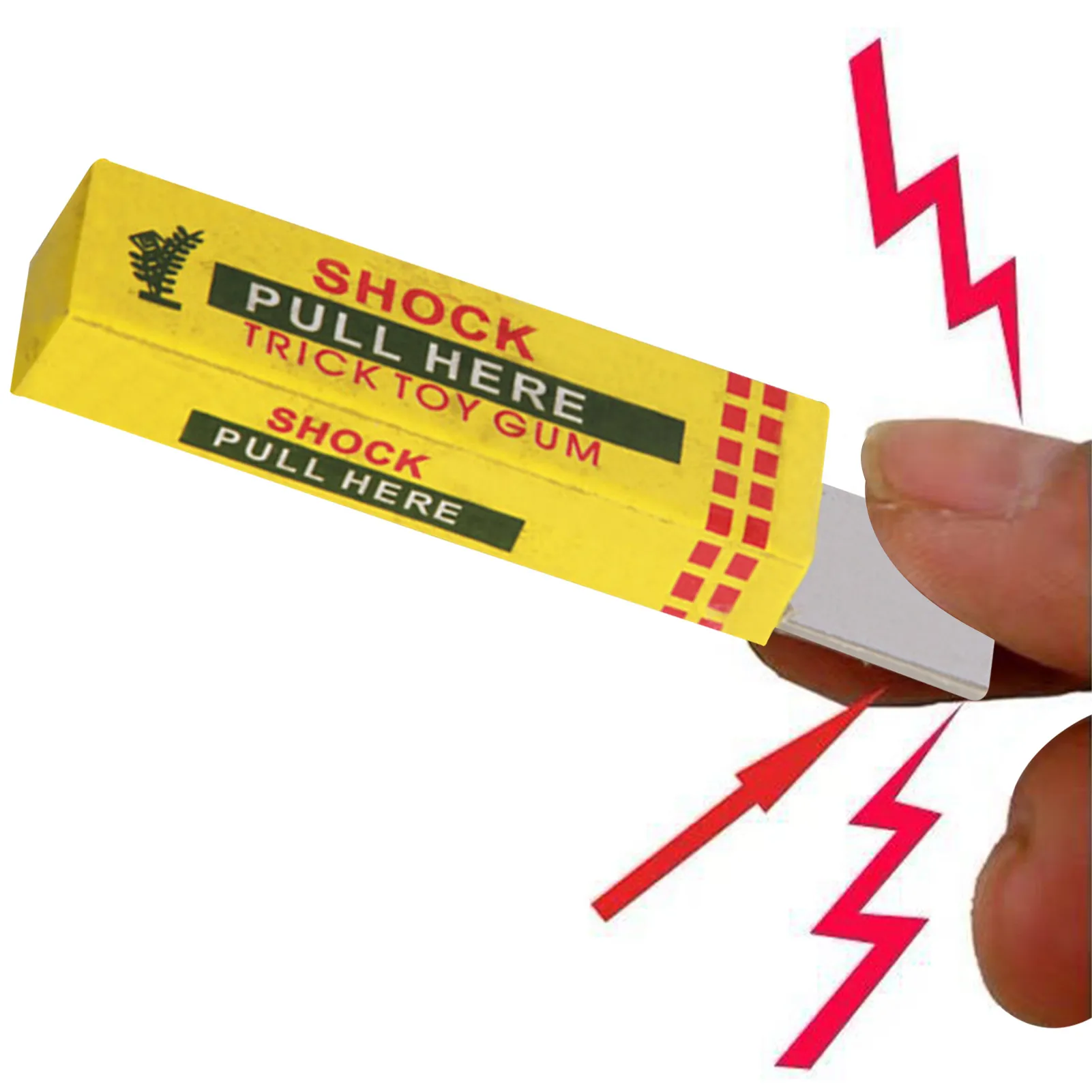 Funny Electric Shock Joke Chewing Gum Safety Pull Head Shocking Toys Kid Chewing Gum Prank Toys Gift Gadget Prank Trick Gag