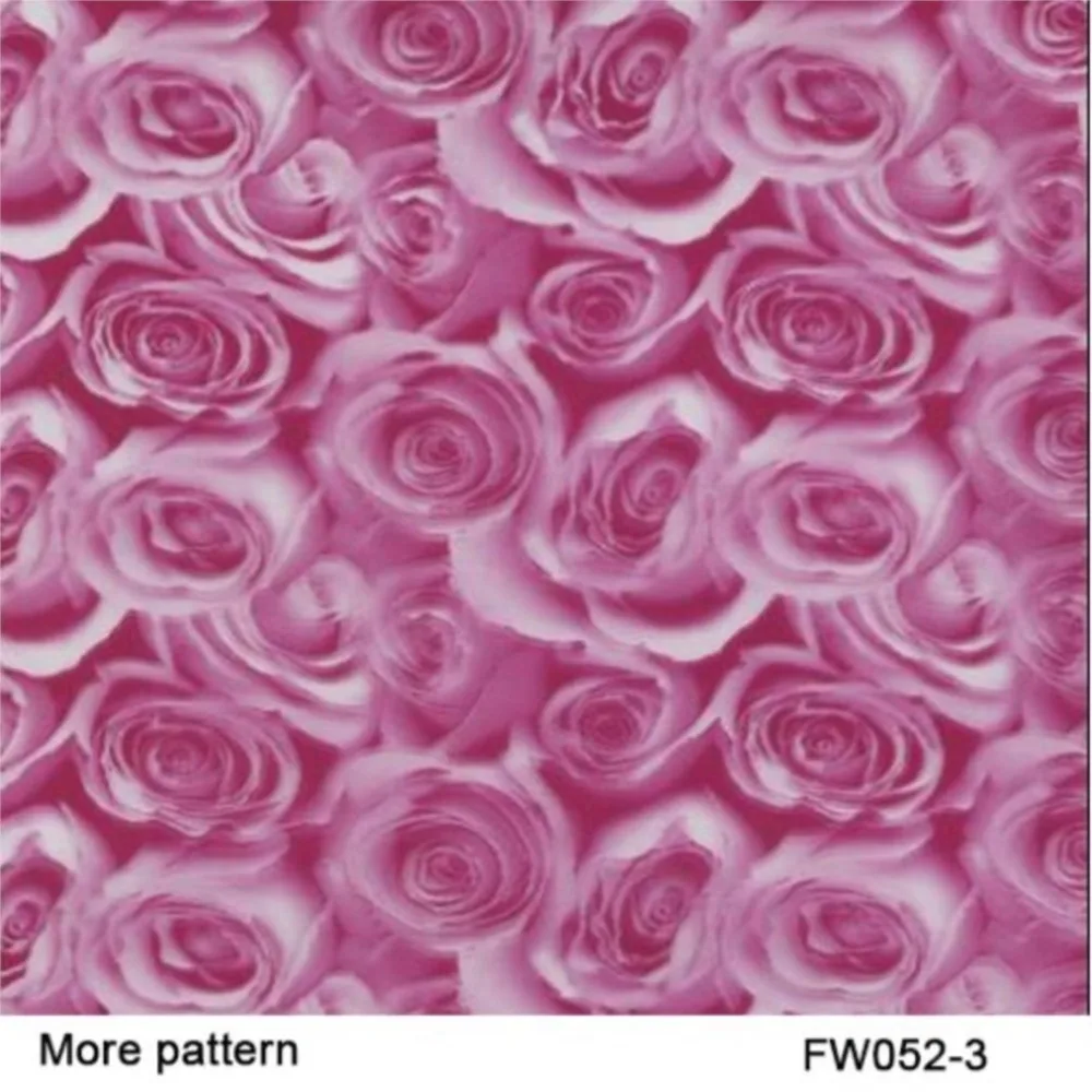 

FW052-3 Decorative Material 10 Square Width 0.5m Pink Rose Flower Patterns Water Transfer Printing Film