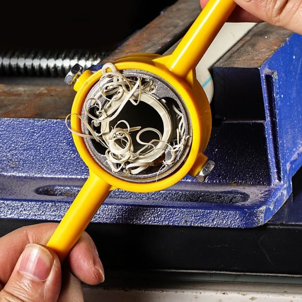 6Pcs PVC Pipe Threader Tool Pipe with 1/2 Inch 3/4 Inch 1 Inch Dies Pipe Threader Plumbing Manual Hand Tool Round Die Set