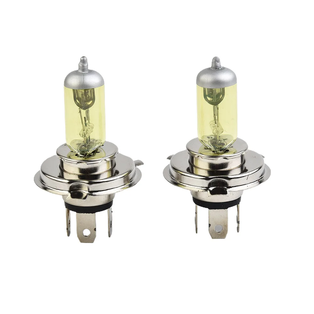 

2pcs Car Amber Light H4 Halogen Bulb Headlight Kit 12V 100W 3000K 1700LM