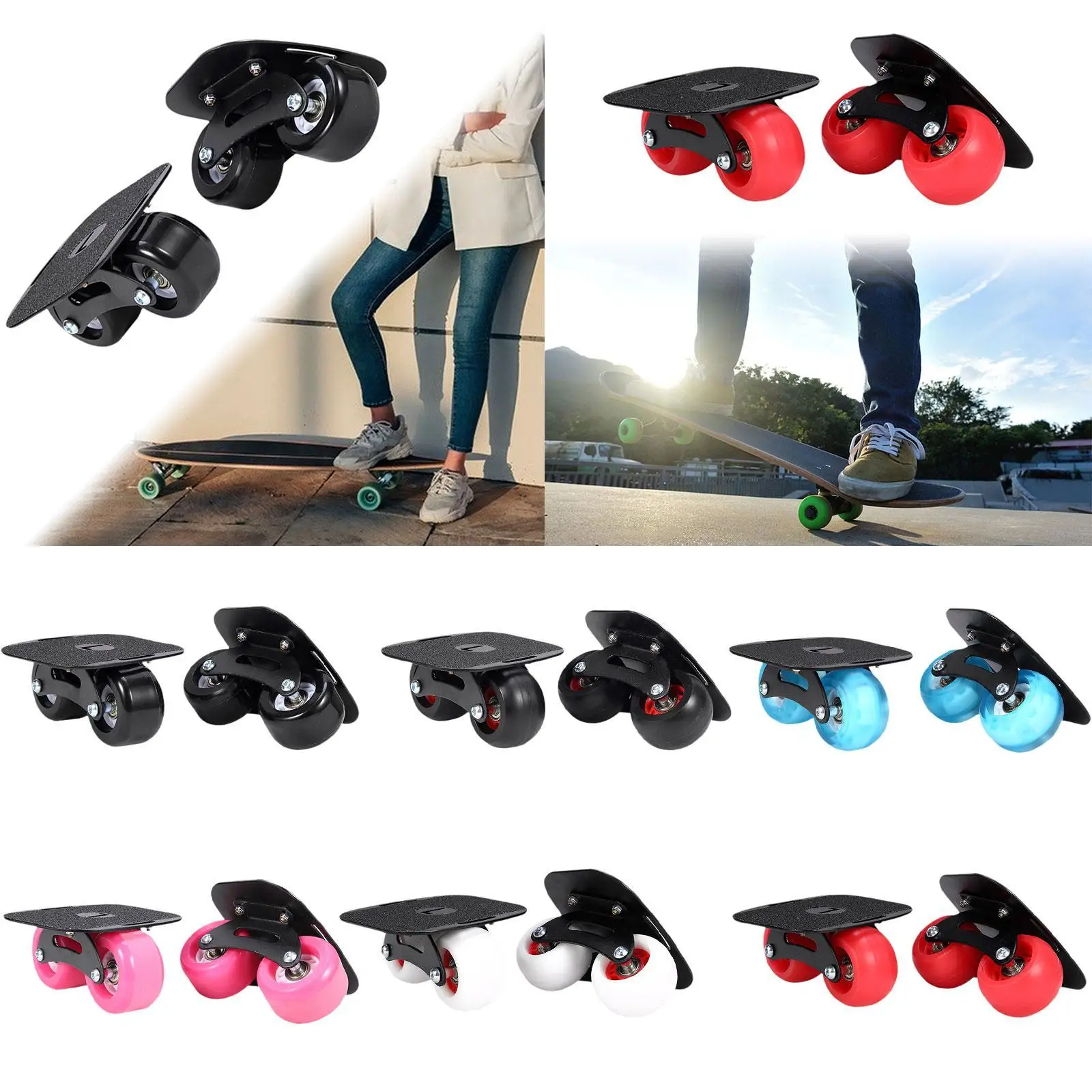 1 Pair Drift Skates Comfortable Split Skateboards for Outdoor Sliding Women 1 Pair Drift Skates Comfortable Split Skateboards for Outdoor Sliding Women
