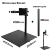 Aluminum Alloy Mircoscope Base Adjustable Focusing Bracket Focusing Holder Table Stand 42mm 50mm For Zoom Lens Microscope Camera 1