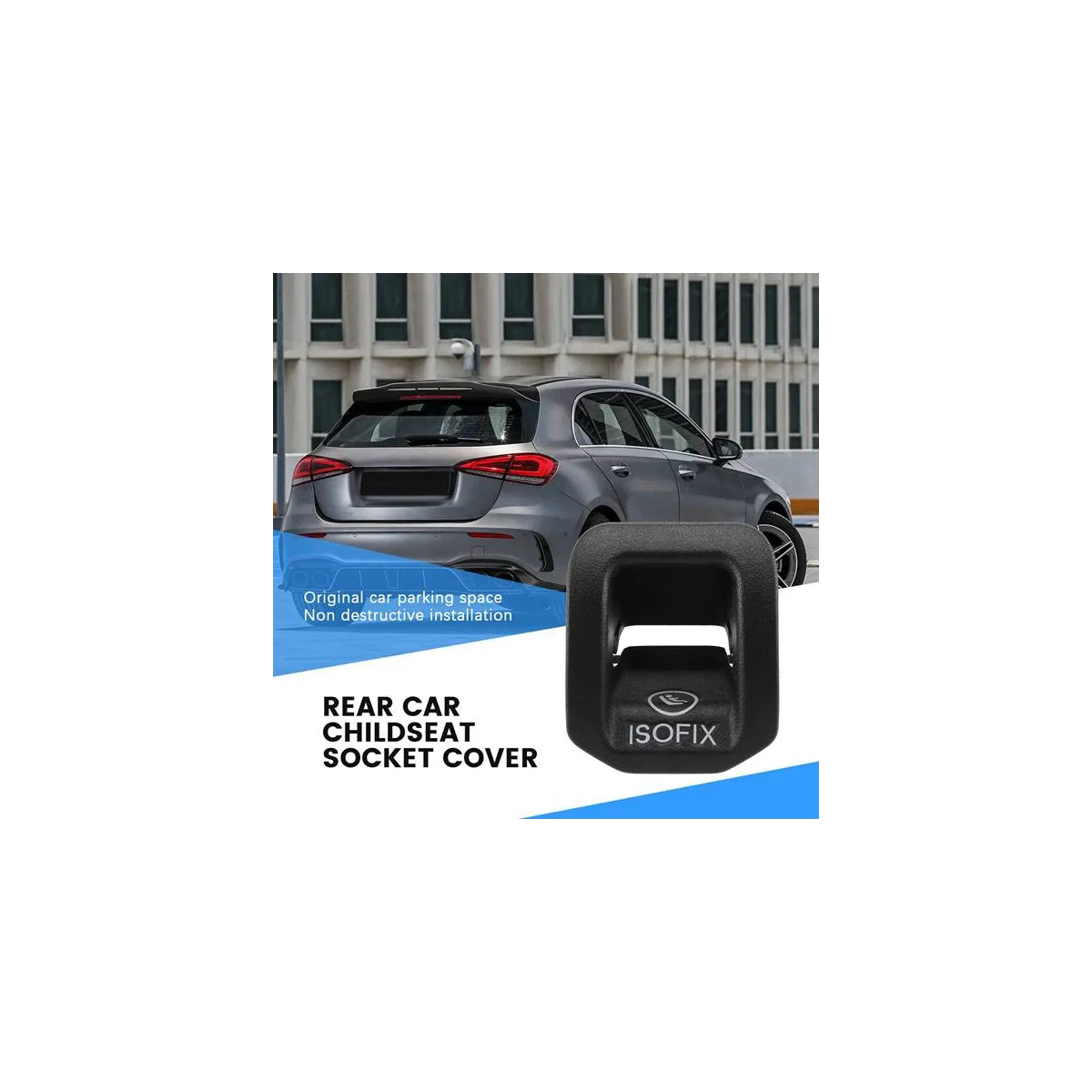 메르세데스 벤츠 자동차 시트 ISOFIX 스위치 커버, 메르세데스 벤츠 A CLA GLA 클래스 W156 W177 W176 A1769230100, 블랙