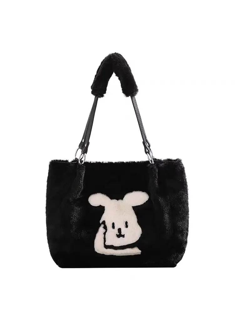 

Cute Kulomii plush bag large capacity autumn and winter shoulder bag girl cartoon Melodyy Laurel dog handbag