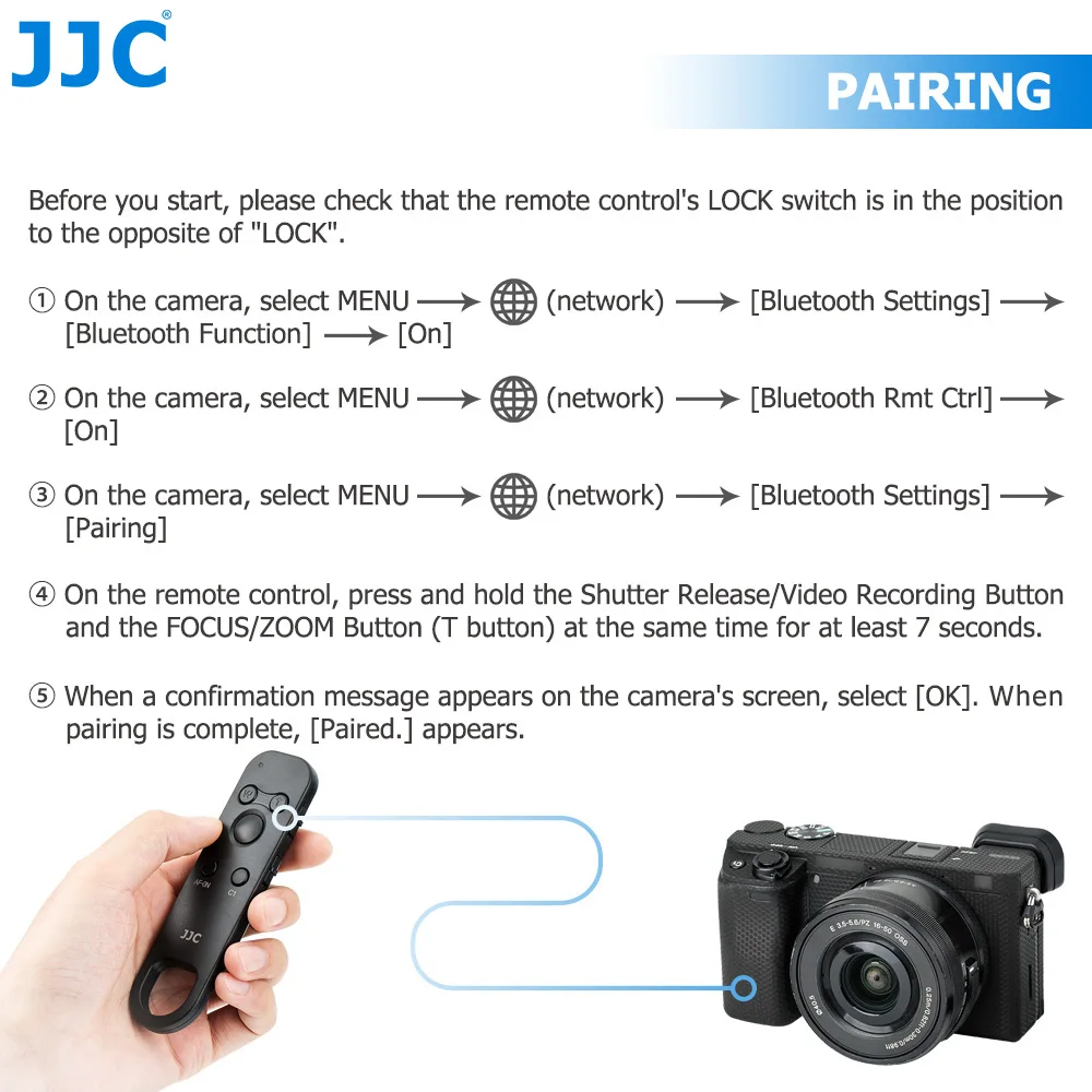 JJC Wireless Bluetooth Remote Control for Sony Camera ZV-E1 ZV-E10 ZV-1 FX30 A7R V A7M4 A7IV A7III A7 IV A7 III A7CR A6400 A7CR images - 6