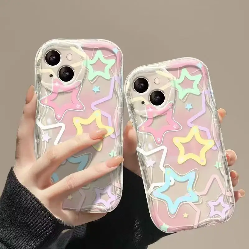 Vibrant Galaxy Clear Wave TPU Phone Case