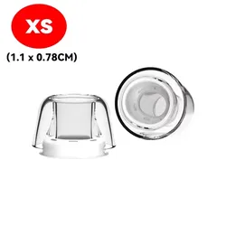 Premium Anti - Allergic Anti - Slip Silicone Ear Tips & Dustproof Case Cover - 1Pair (Transparent - XS)