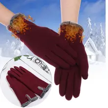 

Windproof Fleece Mitten with Button Touch Screen Glove Ski Gloves Winter Warm Gloves Cycling Gloves