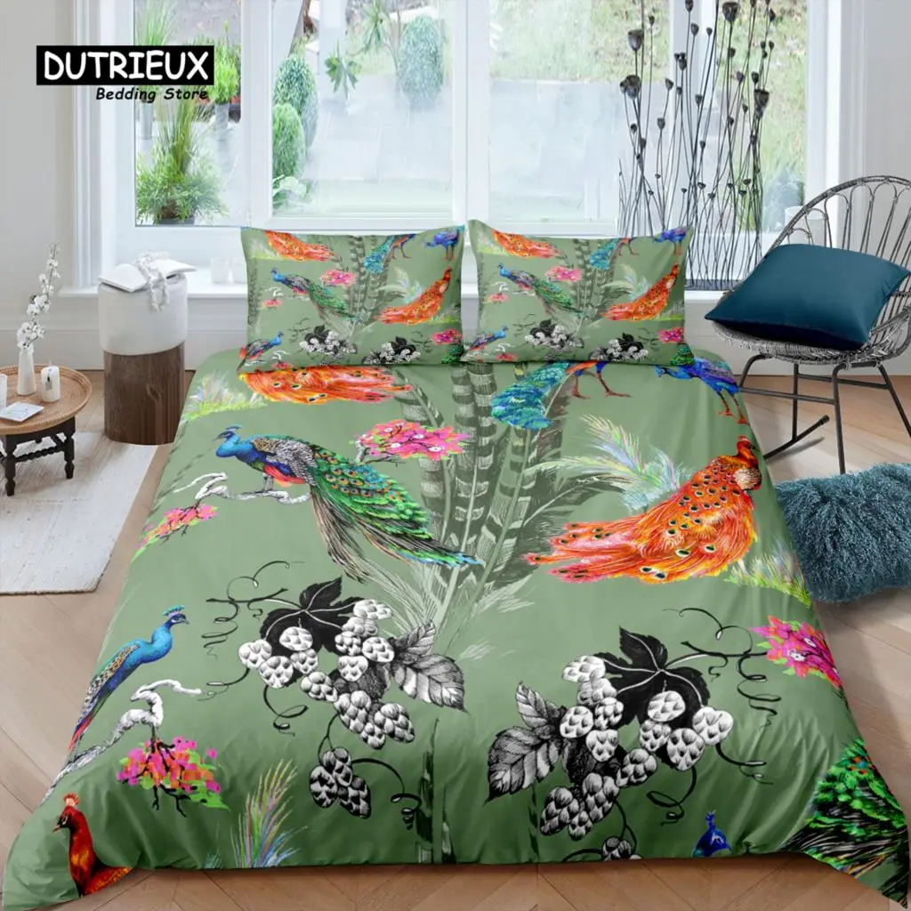 

Home Living Luxury 3D Peacock Bedding Set Duvet Cover Pillowcase Kids Bedding Set Queen and King EU/US/AU/UK Size