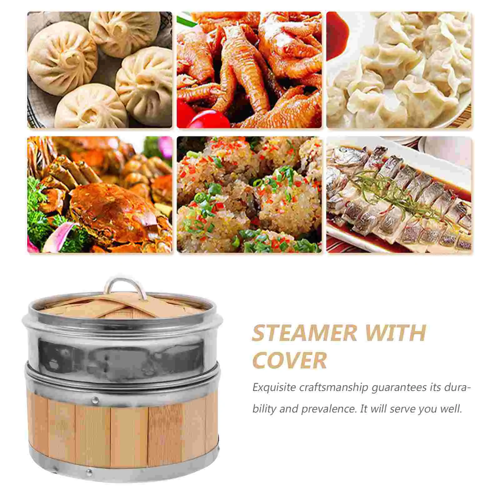 Steamer Steamed Buns Pot to Make Rice Vegetable Multi-functional With Cover Bamboo Basket Practical