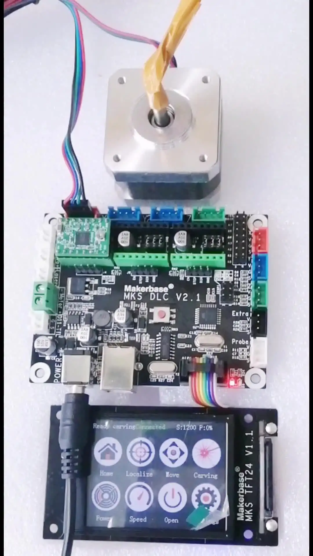 MKS DLC32 V2.1 32 Bit ESP32 WIFI GRBL TFT Lasergraveerder DIY Universeel Moederbord 32-bit Processor WIFI-module TMC2209 Stappenmotor App-bediening Hoge Nauwkeurigheid Werk