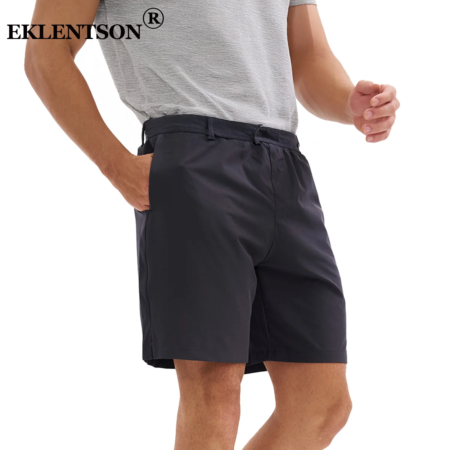 EKLENTSON 남성용 8인치 러닝 반바지 체육관 하이킹 테니스 골프용 포..