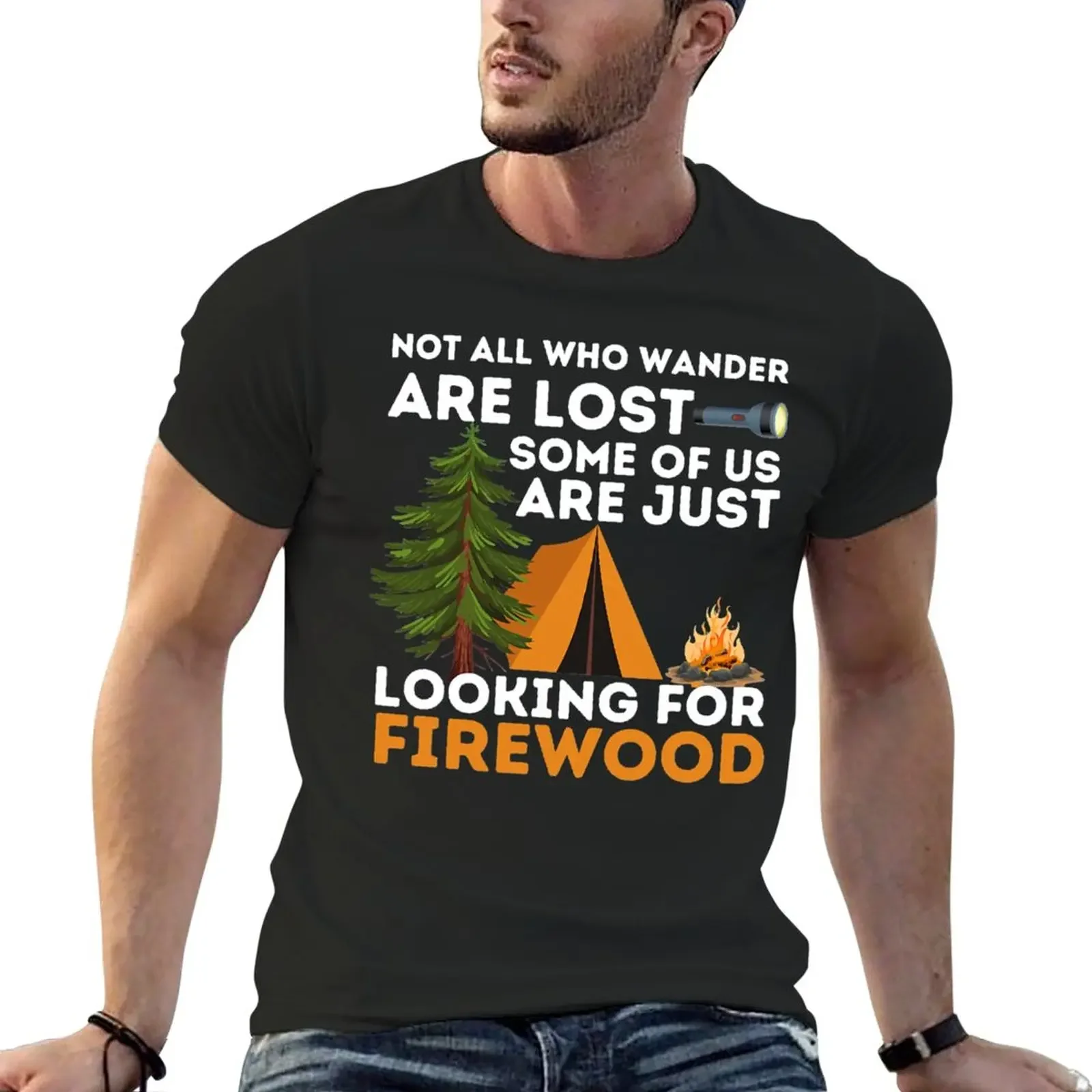 

Not All Those Who Wander Are Lost - Funny Camping Outdoor T-Shirt heavyweights blanks cute tops sweat shirts, men