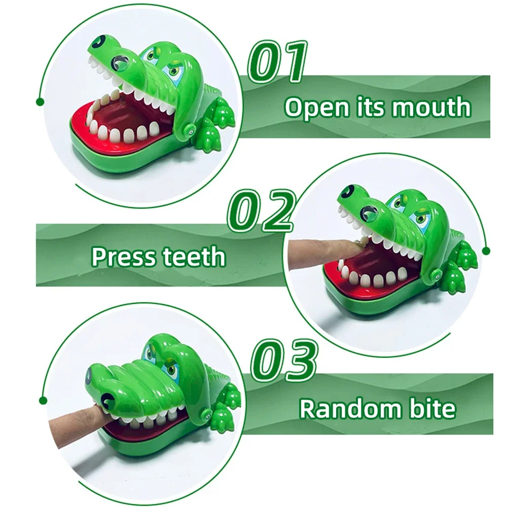 Crocodile Teeth Toys Children's Crocodile Bites Fingers Reaction Training Novelty Children's Lucky Game Trick Decompression Toy - Bilde 2