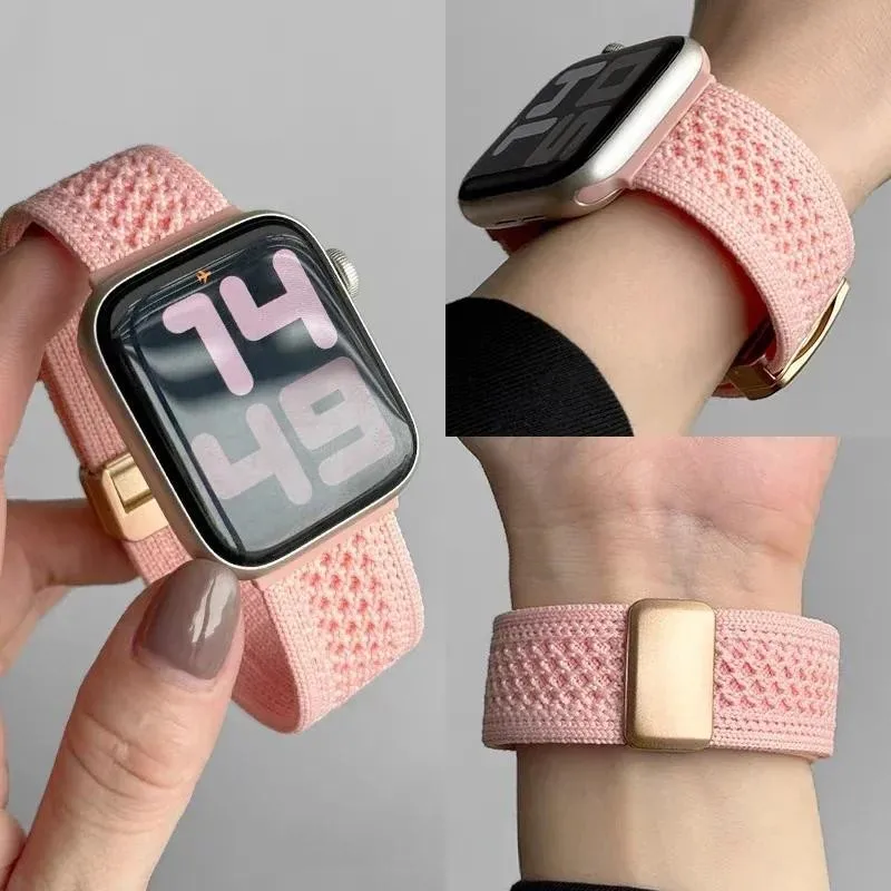 Colorful Nylon Magnetic Buckle Strap with Cartoon Design