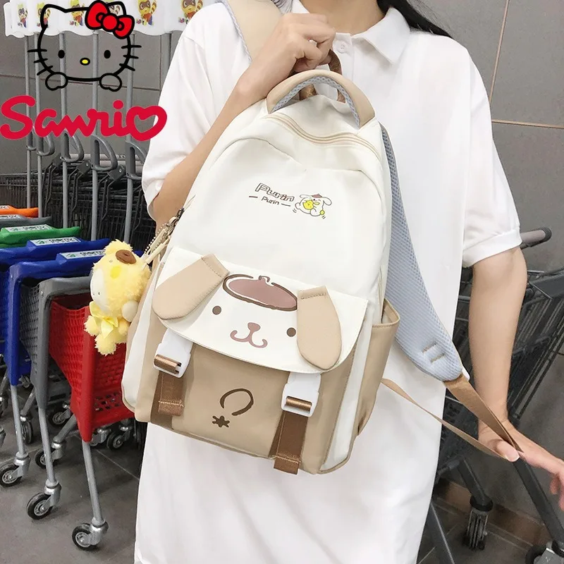 Sanrio Kuromi's New Women's Backpack Cartoon Cute Girls' Backpack 3D Waterproof High Capacity Girls' School Bag Fashion