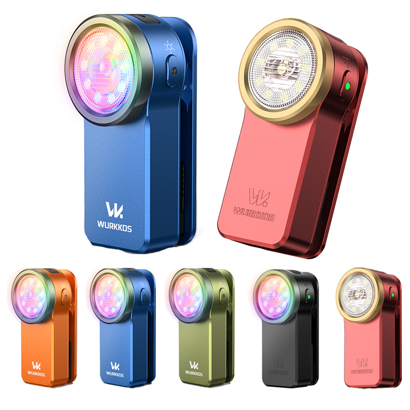  Wurkkos HD03 680LM USB C Rechargeable Pocket Flashlight Spot and Flood Portable EDC RGB Torch with Magnet Clip Light for Cycling 