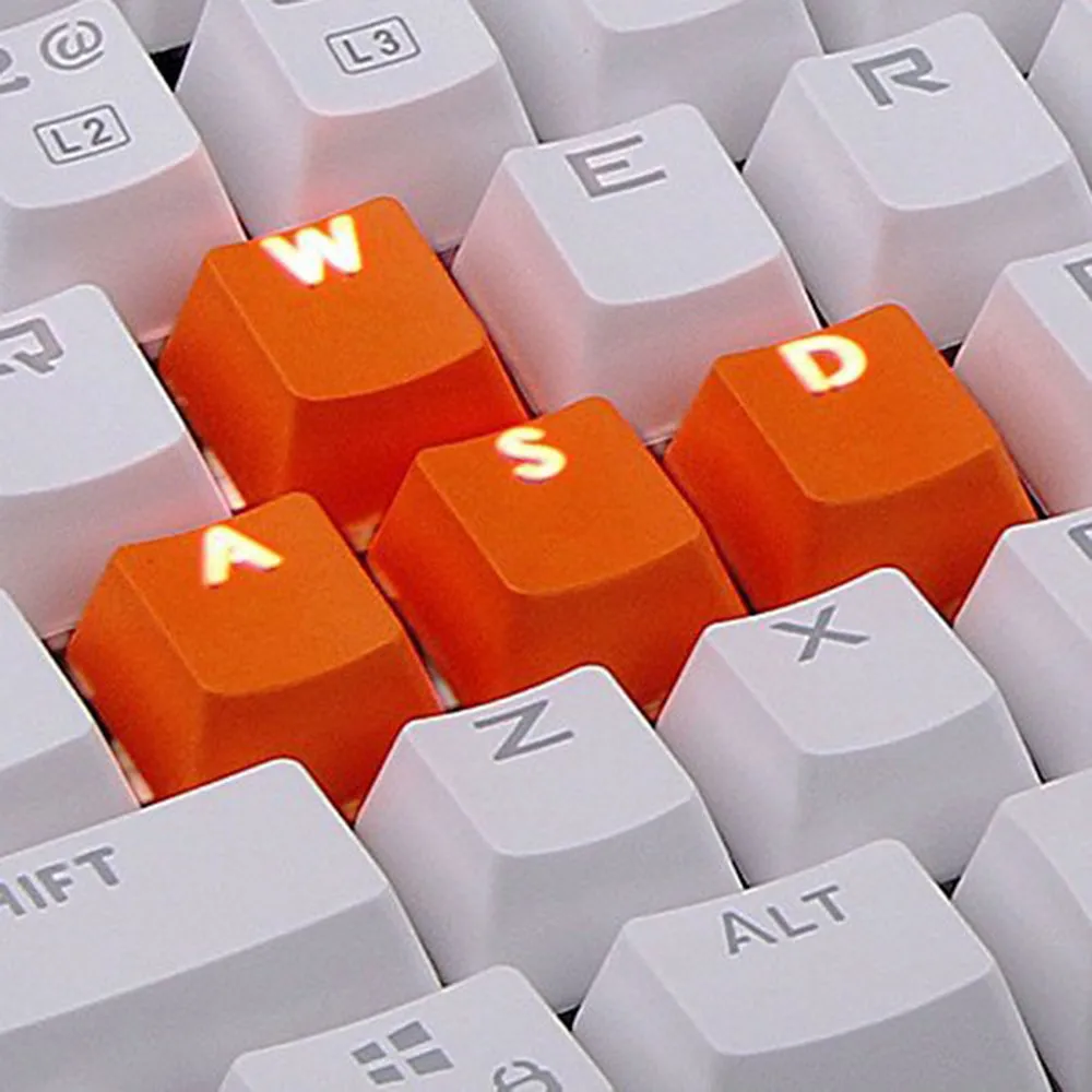 

Orange 9 Keys PBT Backlit Translucent Keycaps For Cherry MX Mechanical Keyboard