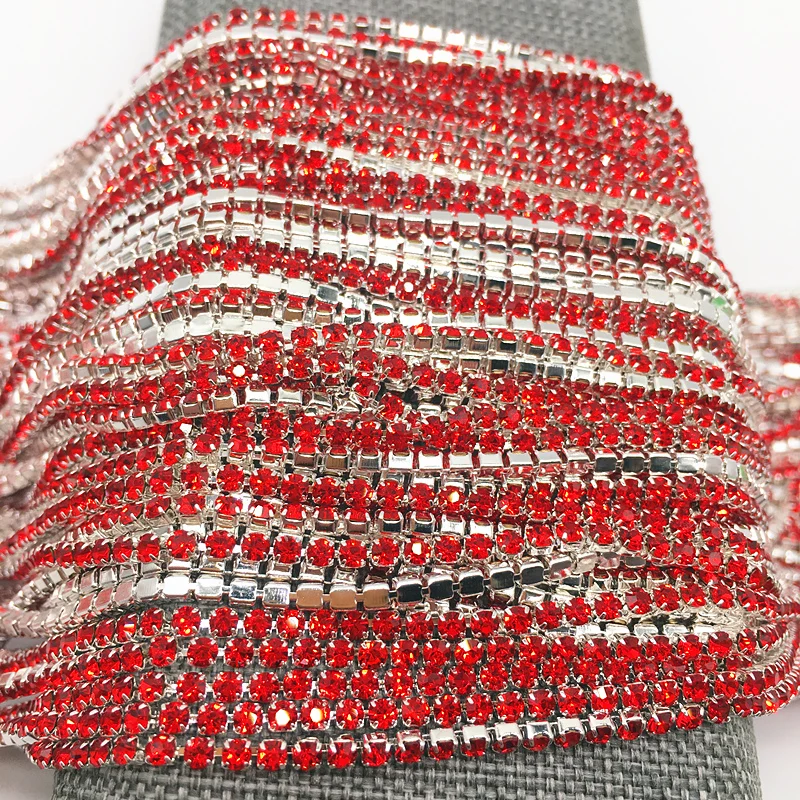 Elegant SS6 2mm Crystal Rhinestone Cup Chain for Jewelry and Fashion DIY Projects