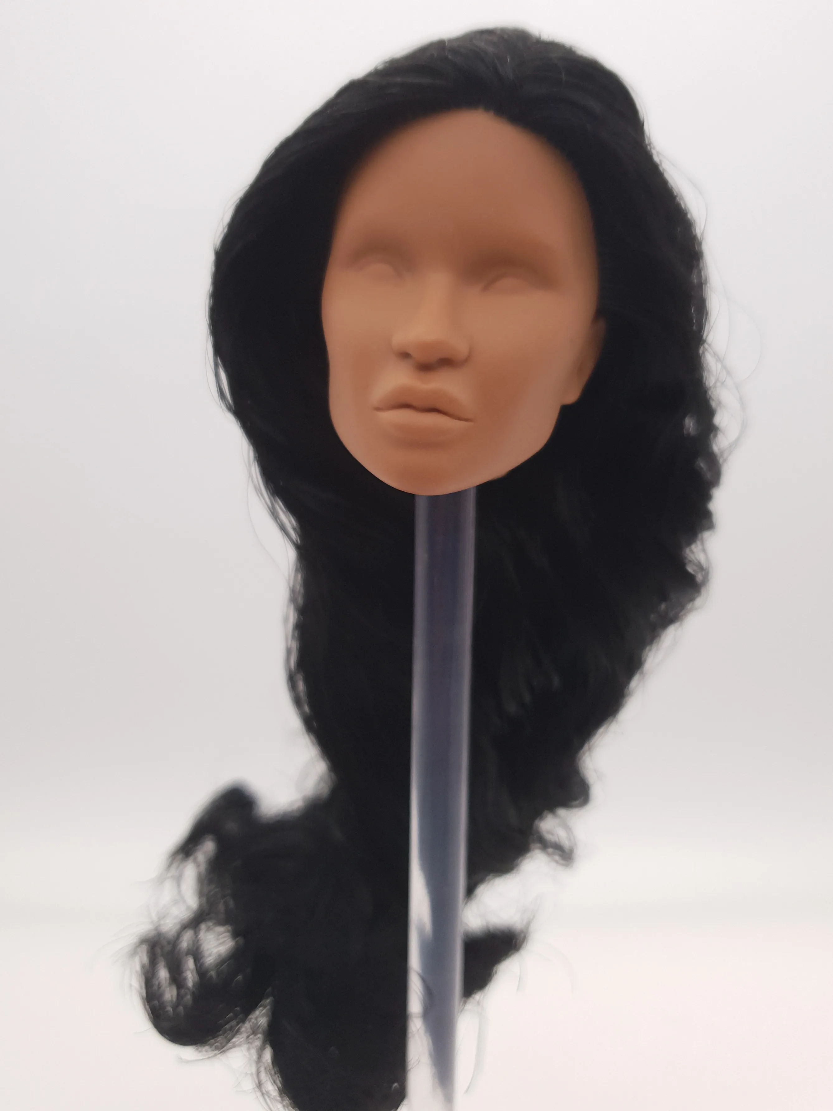 

Fashion Royalty Nu.face Black Color Hair Reroot Light Honey Skin Dominique Makeda 1/6 Scale Integrity Blank Doll Head