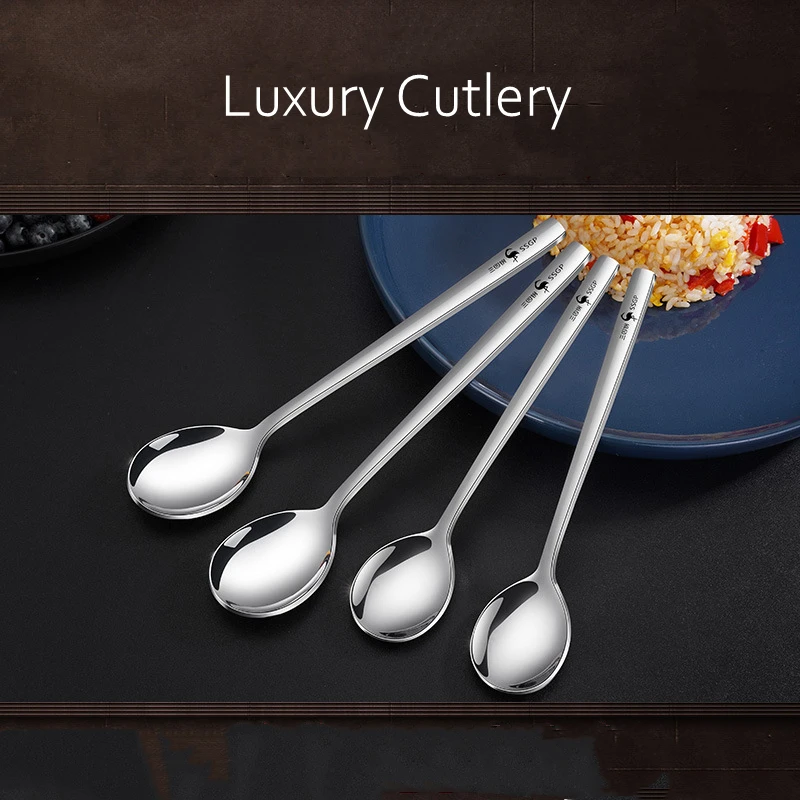 316 Stainless Steel Ladle LFGB Certificated Soup Spoon Tableware Dinnerware Cutlery Christmas New Year Accessories stainless steel ladle