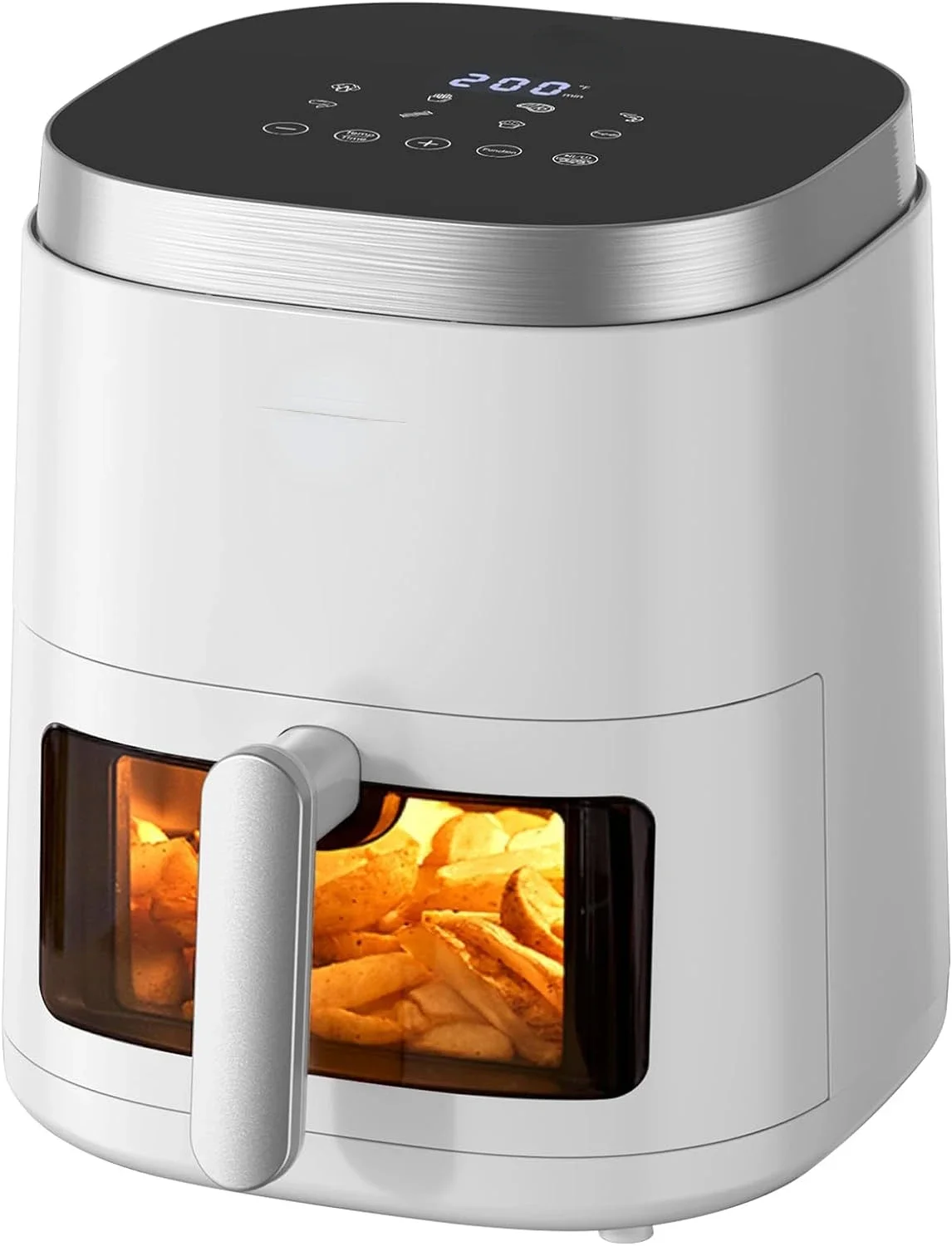 

Air Fryer Bear: 8-in-1 5.3Qt Quick, Oil-Free, and Healthy Cooking with Easy View, Smart Digital Touchscreen, Dishwasher-Safe Non