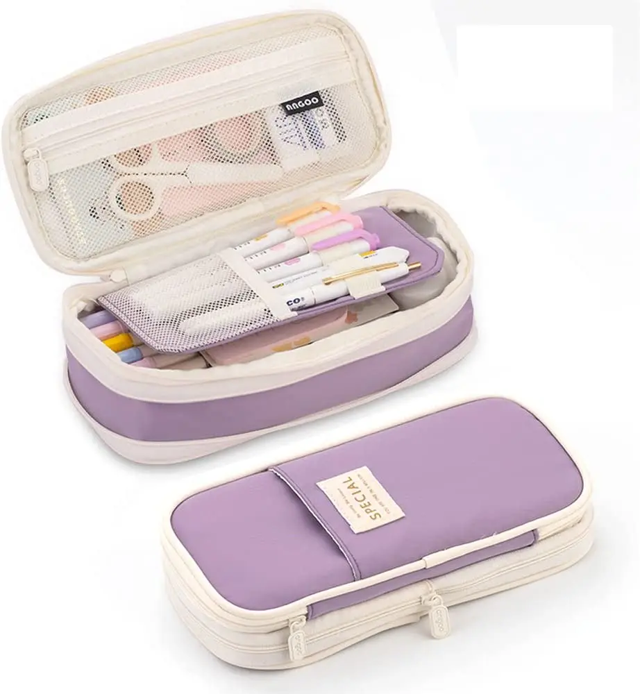Kawaii Pencil case double-layer School case for girls Large-capacity Pouch bag School supplies organizer stationery gift