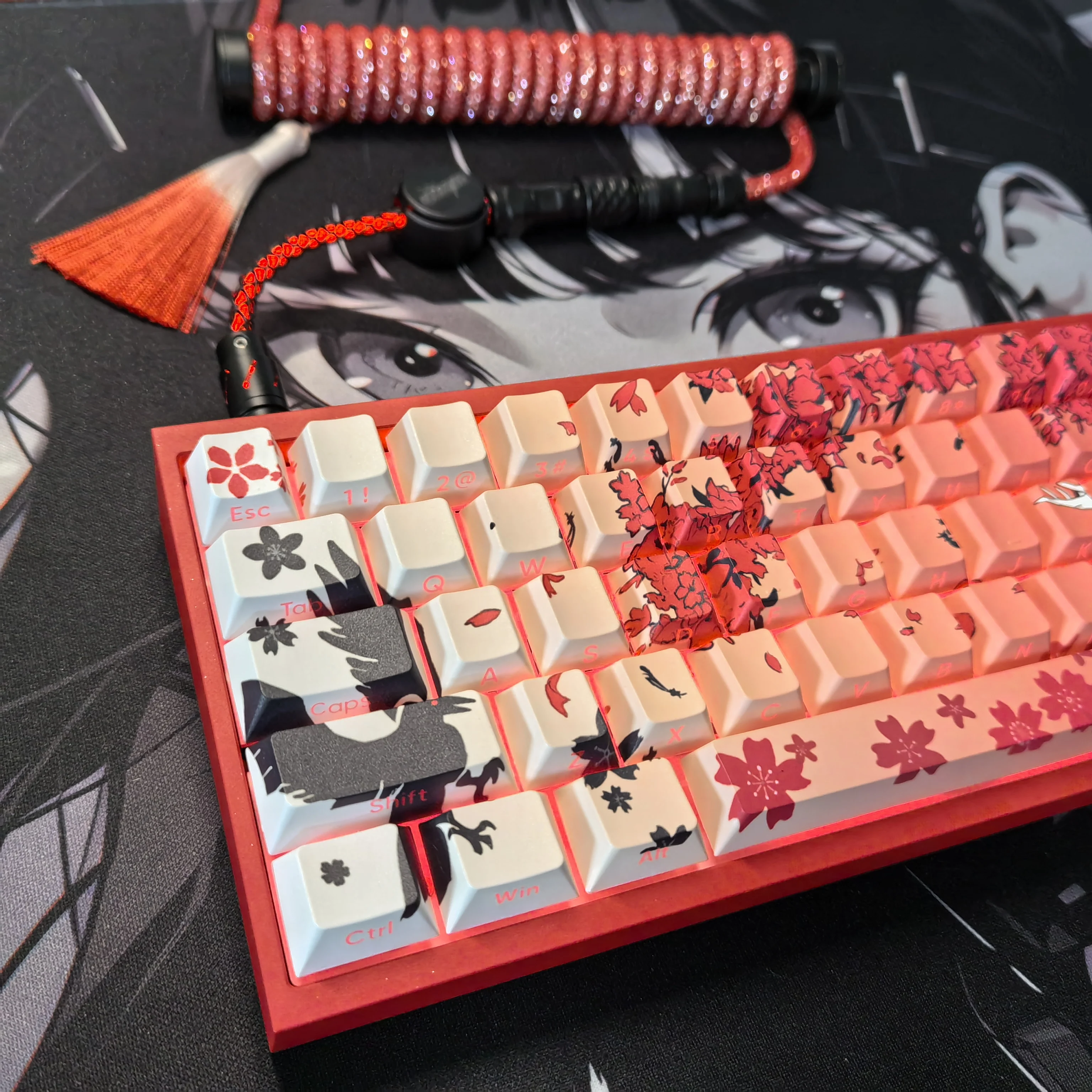 EgoisticArts Raven Sakura Keycaps Custom Cherry Profile Keycap 