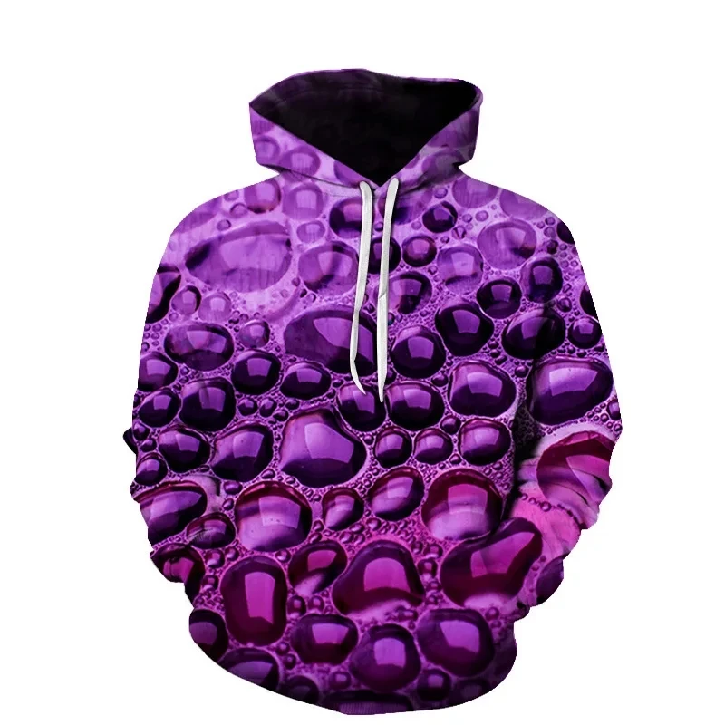 New Autumn And Winter Colored Irregular Printed Graphic Men's Hooded Sweater Casual Unisex Loose Oversized Clothing Hoodie.
