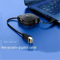 สายเคเบิลเครือข่ายกิกะบิตแบบพกพา แบบพับเก็บได้ แบบพกพา สายเคเบิลเครือข่ายคอมพิวเตอร์ประเภท 6 สำหรับการเดินทางในโรงแรม 2