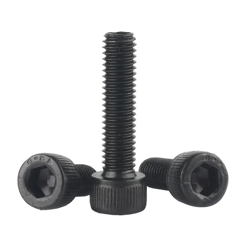 M2 M2.5 M3 M4 M5 M6 M8 Black Grade 12.9 Carbon Steel DIN912 Hexagon Hex Socket Cap Allen Head Bolt Screw 5/10/50pcs