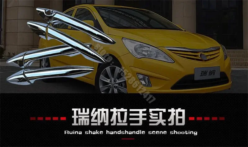 ABS Door Handle Cover For Hyundai Solaris Verna i25 Accent Grand Avega 2010 2012 2013 2014 2015 Car styling