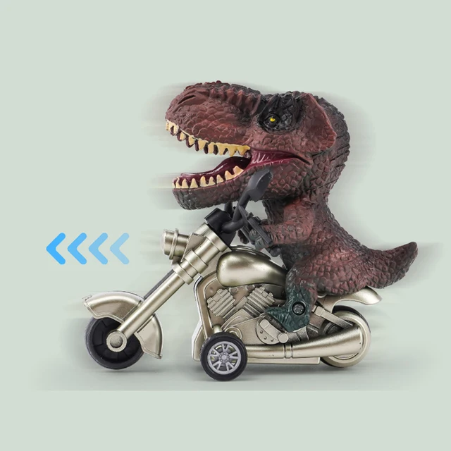 Inertia Dinosaur Riding Motorcycle Toy Animal Model Pull Back Car Toy Action Figure Powered Motor Toys For Children's Day Gifts - Image 3