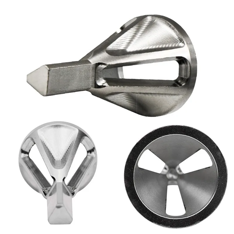 Metalworking Stainless Steel Deburring External Chamfer Tool Three Slots Triangle Shank Removing Burr Tool Silver cylinder head porting tools