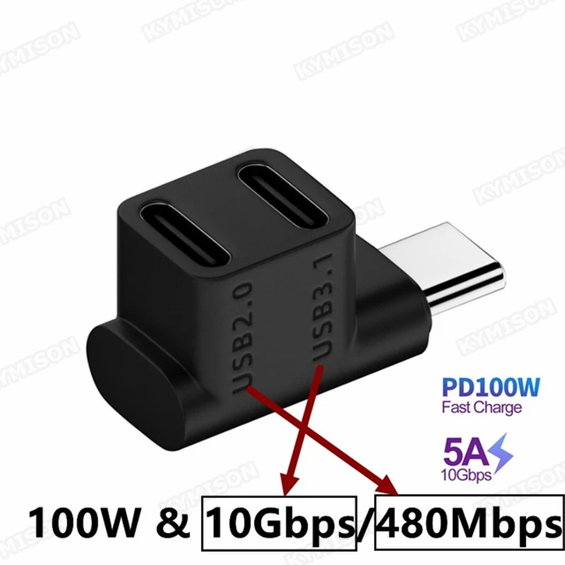 Saldi Adattatore OTG Tipo-C 6A 120W Ricarica rapida Display digitale da
