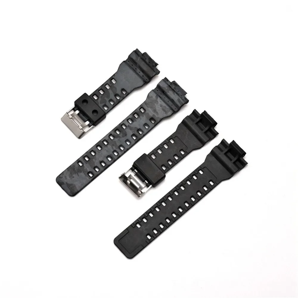 Für Casio G-Shock GA-100/110/120 150 200 400 700 GD-100/110/120 G-8900 GLS-100 Männer Camouflage Gummi Harz Uhr Band Strap 16mm – Detail 5