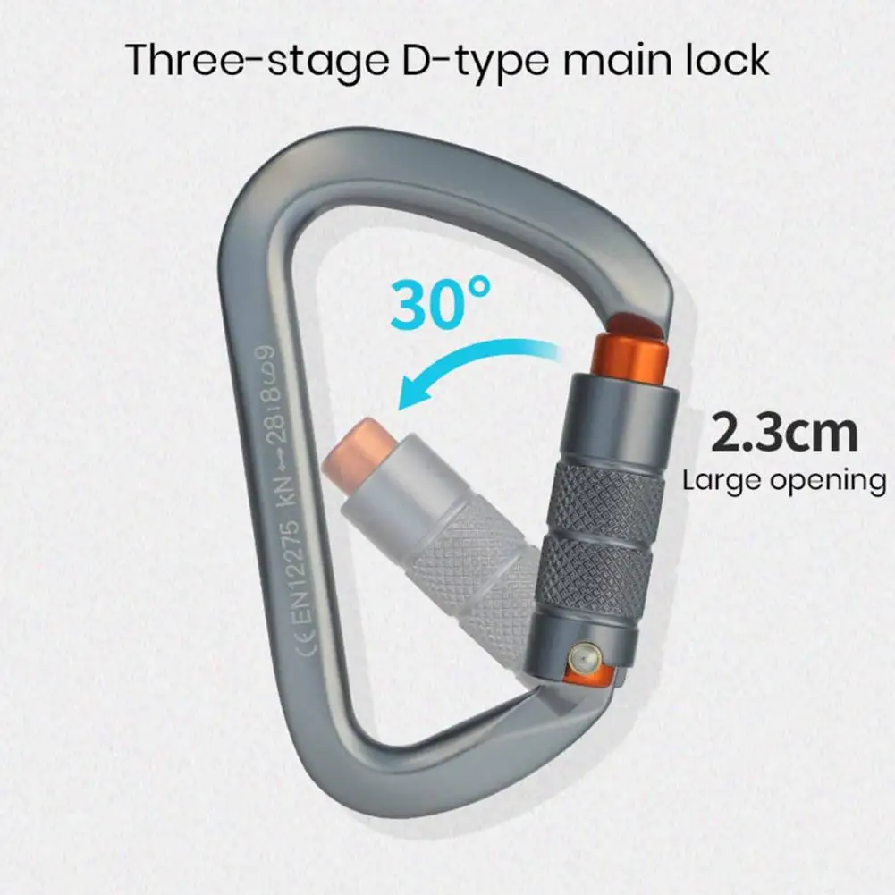 

Carabiner Buckle Practical High-strength Compact Quick Link Safety D-shaped Carabiner Buckle Climbing Supplies