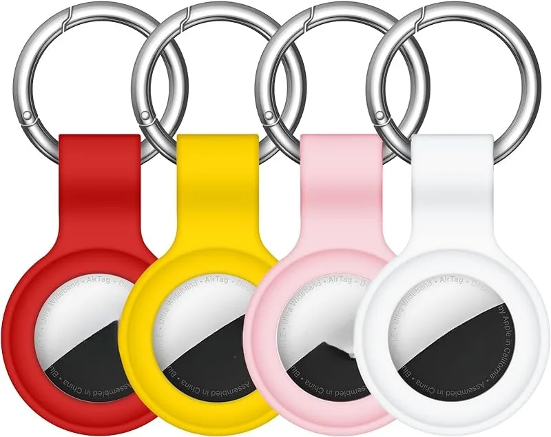 Silicone Protective Keychain Cover for Airtags - Pet Collar and Accessory Holder