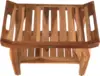 24 inch, Natural Wood, Teak Shower Bench, Shower Stool Wood,  LiftAide Arms, Bathroom Bench Seat, Shower Bench Waterproof 4