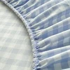 New Pre-Washed Fitted Sheet 1Piece- Classic Plaid Design, Ultra-Soft Microfiber Fabric, Breathable Mattress Cover -Easy Care 6